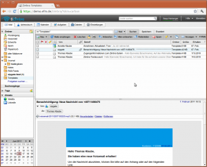 Zimbra 7 Mailansicht