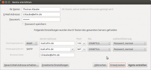 Thunderbird Kontoeinstellungen
